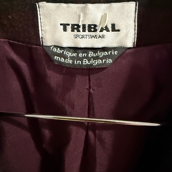 Tribal Plum & Green Jewel Tone Wool Blend Blazer Tailored Suit Jacket Heritage - Picture 3 of 9